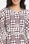 Zivame 2 Mile Fashion Knit Cotton Pyjama Set - Rum Raisin — thumbnail 6